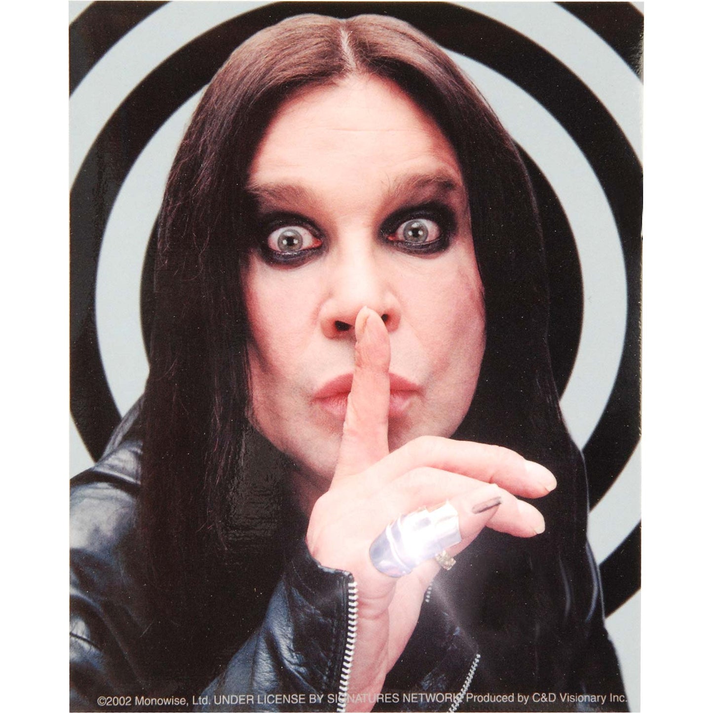 Posed In Black Leather Jacket Shh! Photo (5" x 4") Sticker