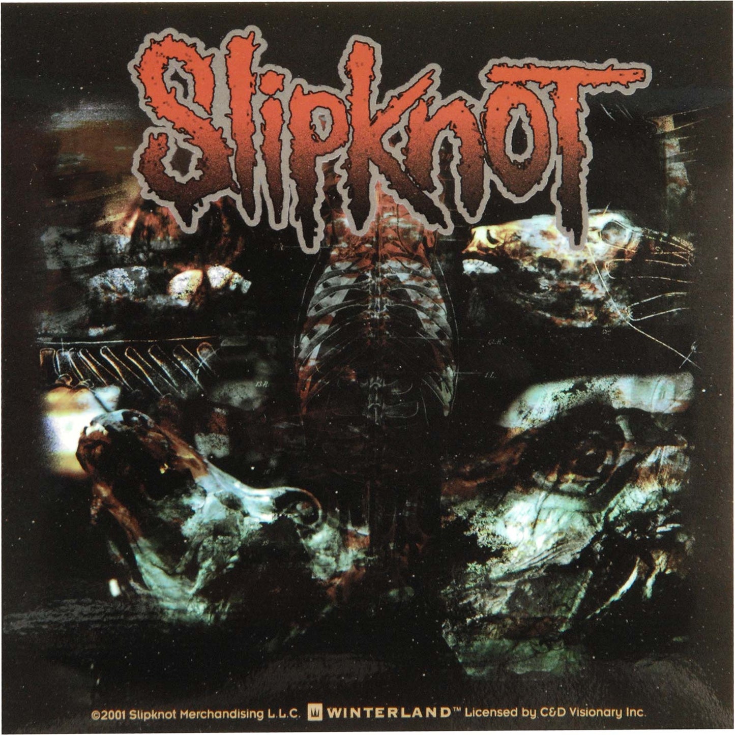 Slipknot Skulls Logo (4.5" x 4.5") Sticker Front