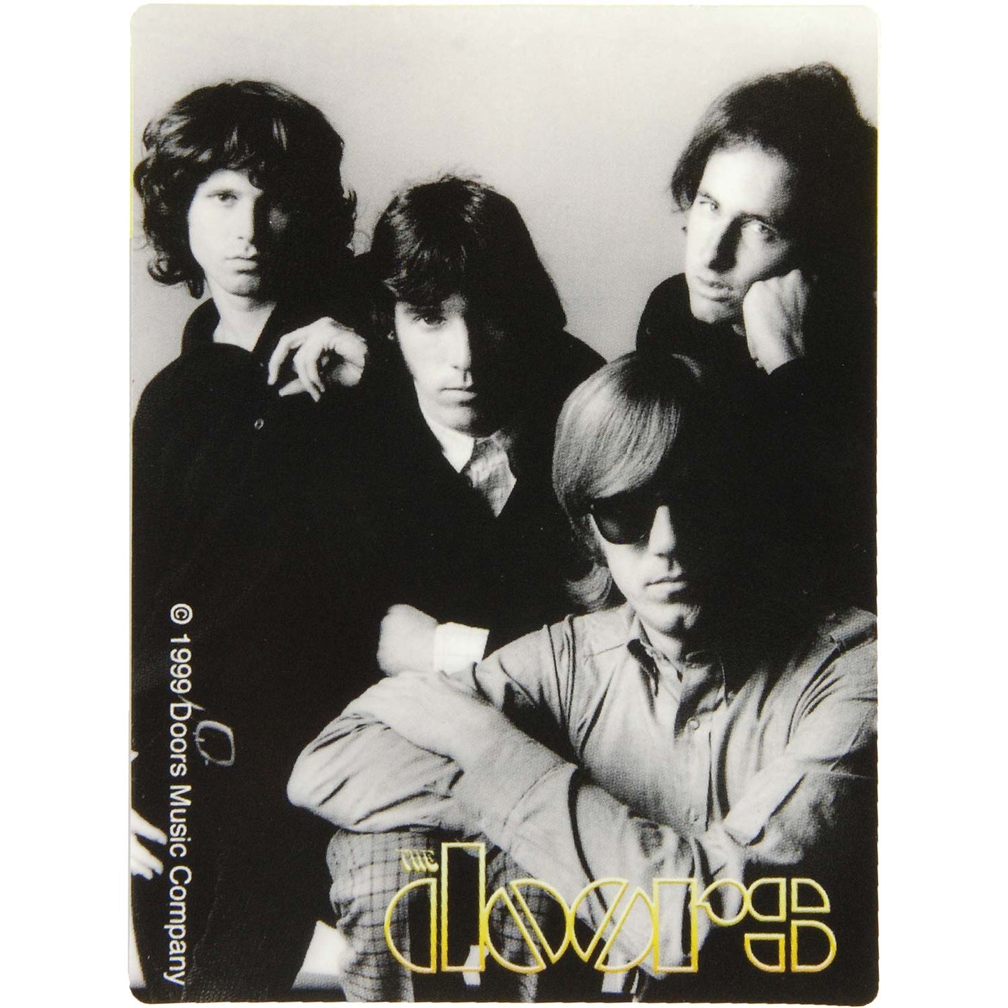 Doors Black & White Group Posed Photo (4" x 3") Sticker Front
