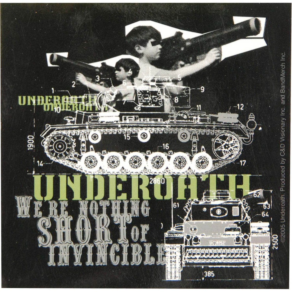 Underoath Sticker Front