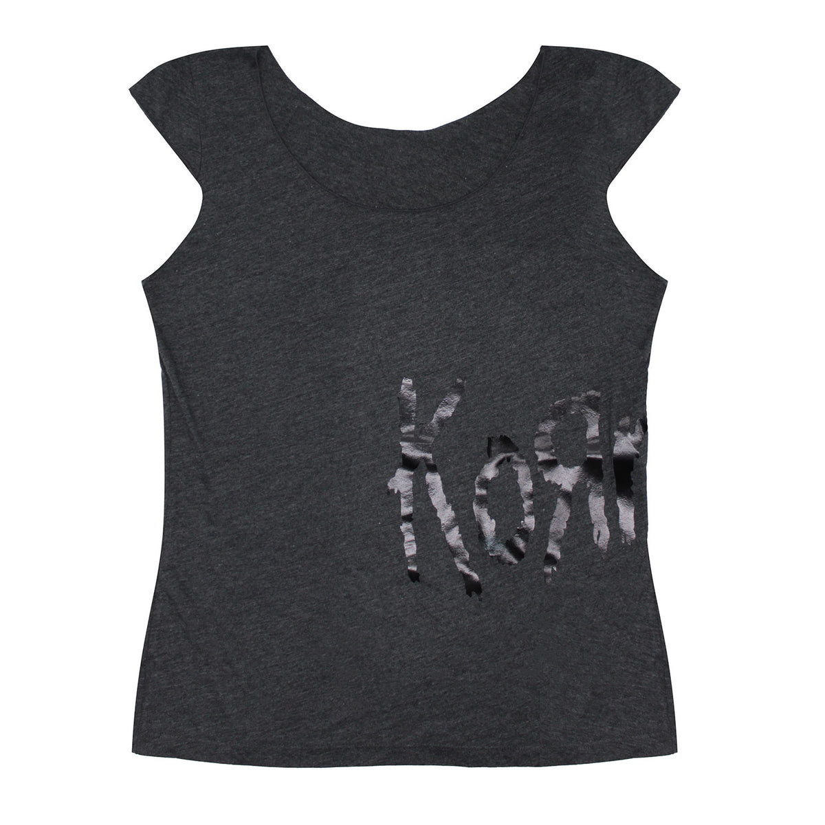 Korn Scoop Neck Tee Junior Top Front