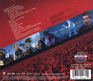 Green Day Bullet In A Bible DVD Back
