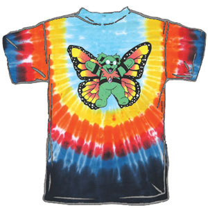 Grateful Dead Butterfly Bears Tie Dye T-shirt Back