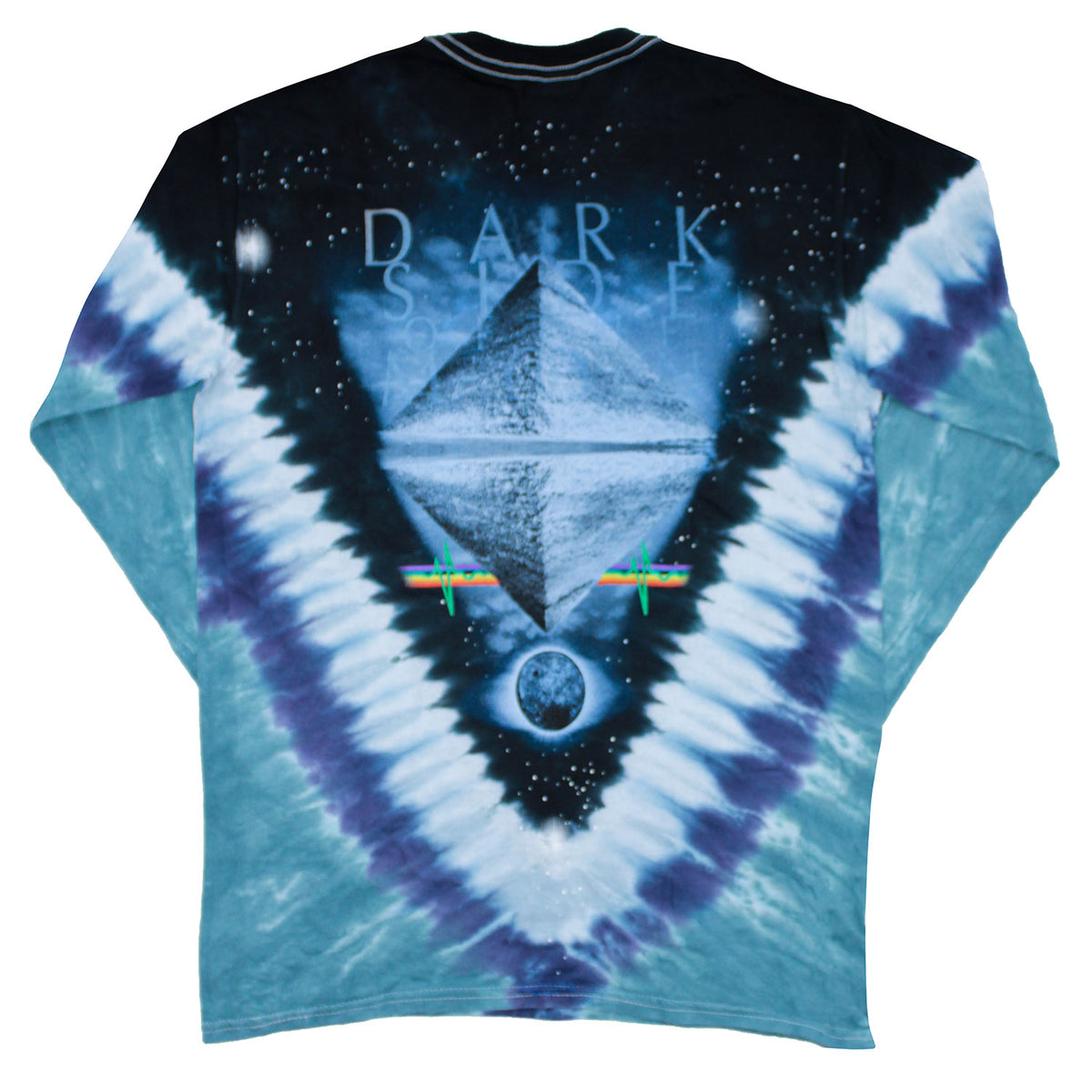 Pink Floyd Pyramid VDye Tie Dye Long Sleeve Back