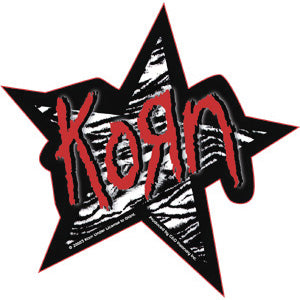 Korn Zebra Print Star Sticker Front