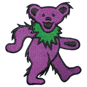Grateful Dead Purple Bear Embroidered Patch Front