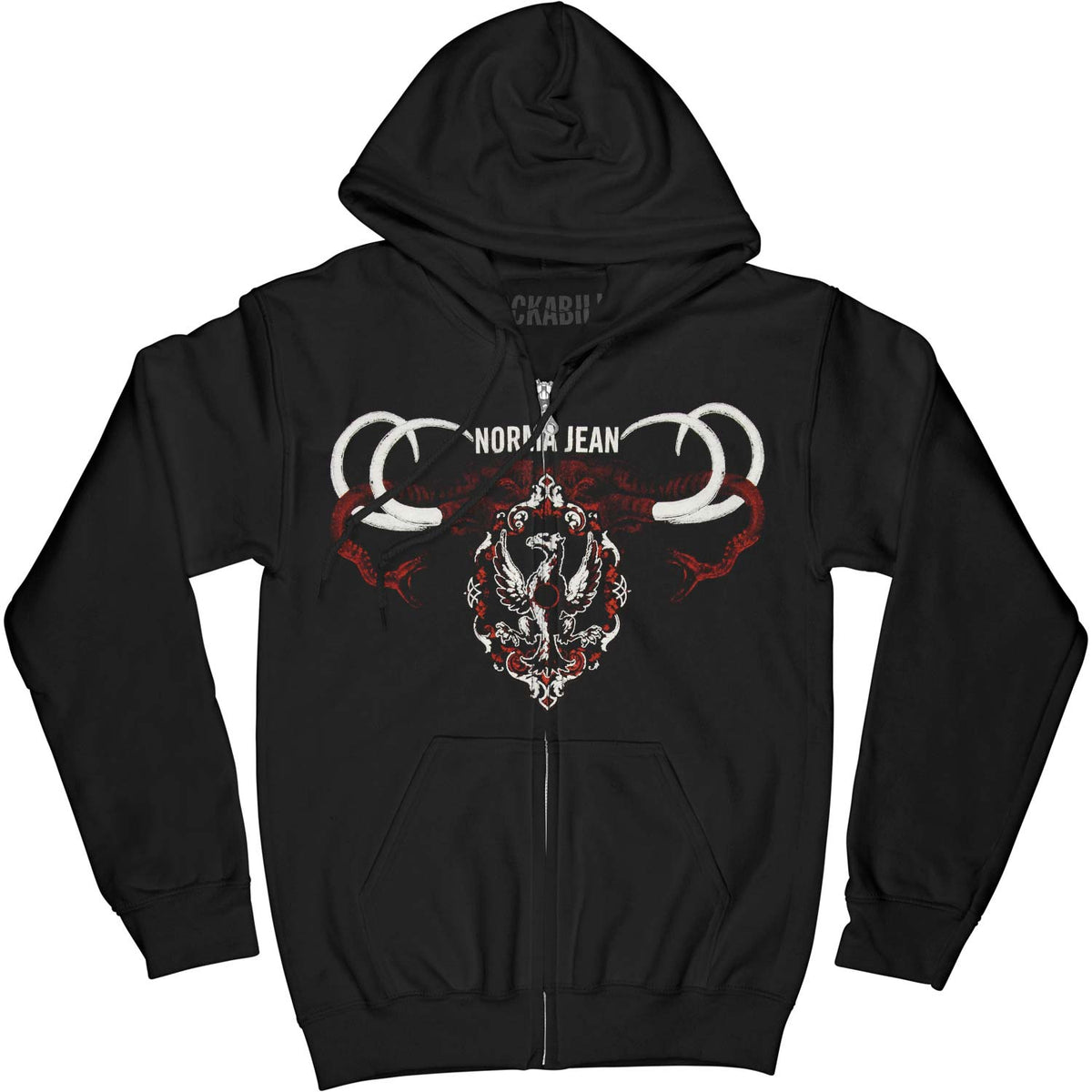 Norma Jean Tuscany Zipper Hoodie Zippered Hooded Sweatshirt Front