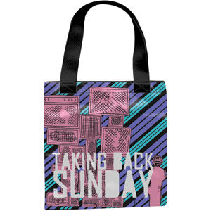 Taking Back Sunday Speakers And Amps Neon Girls Handbag Front