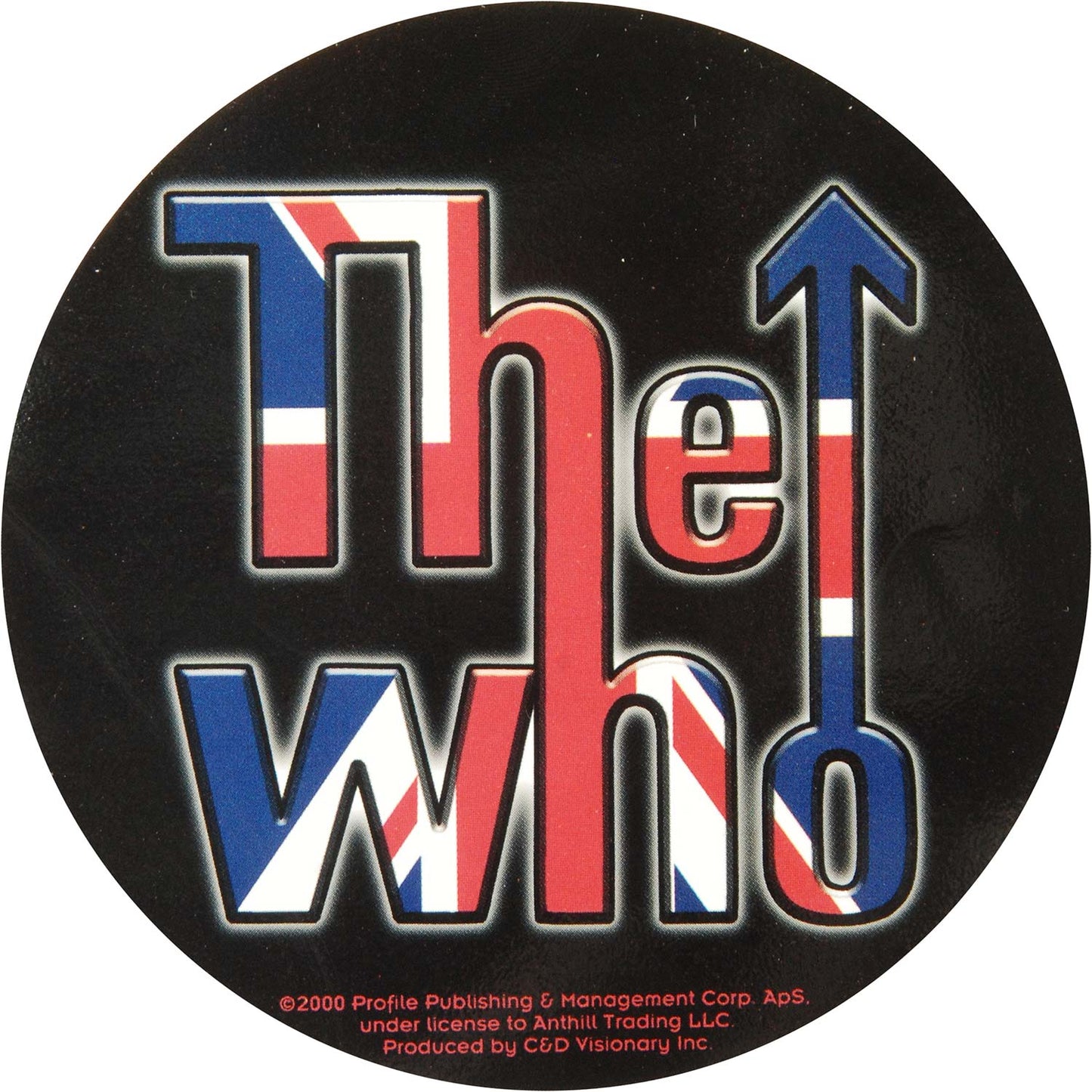 Who British Flag Logo ( 4" x 4" ) Sticker Front
