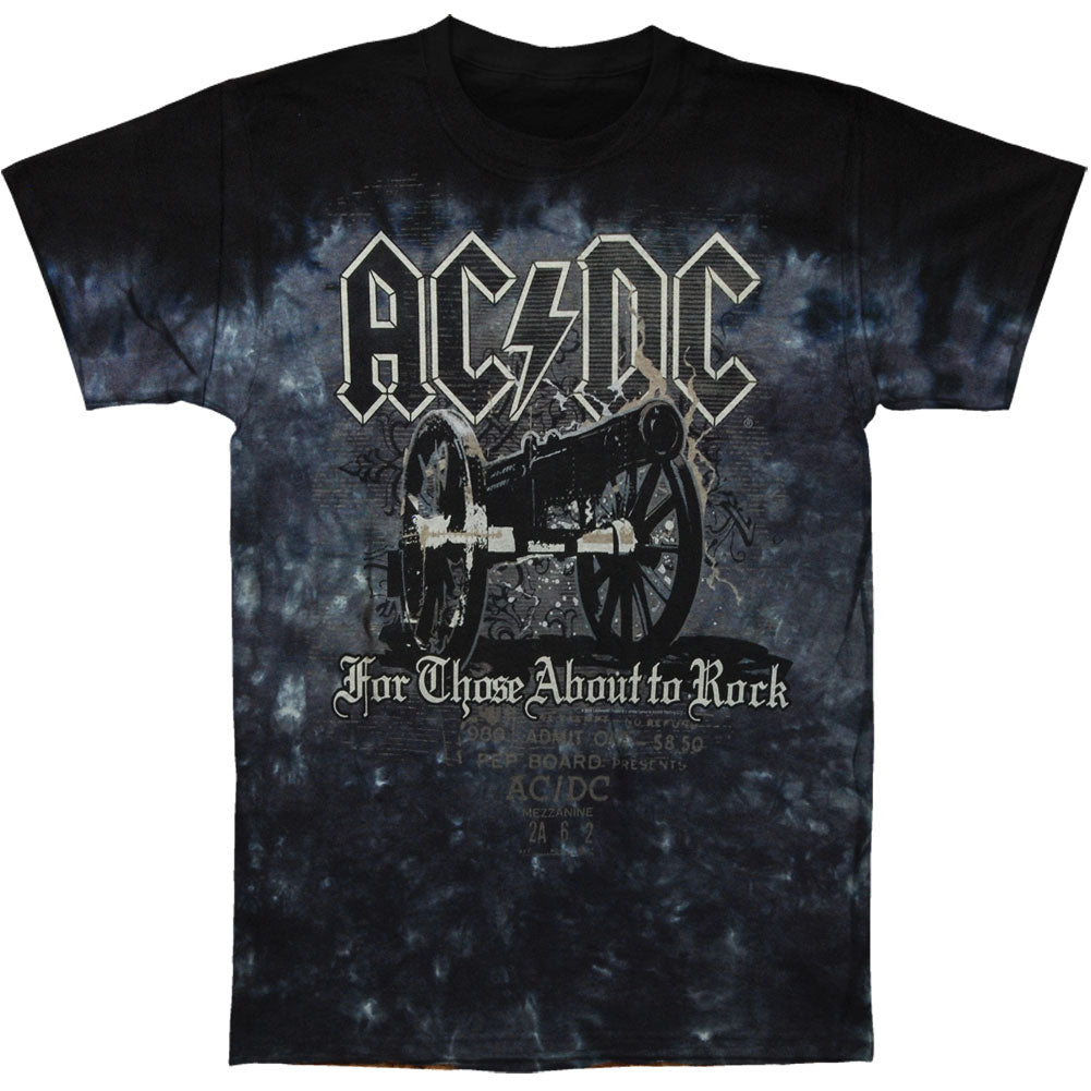 AC/DC Cannon Tie Dye T-shirt Front