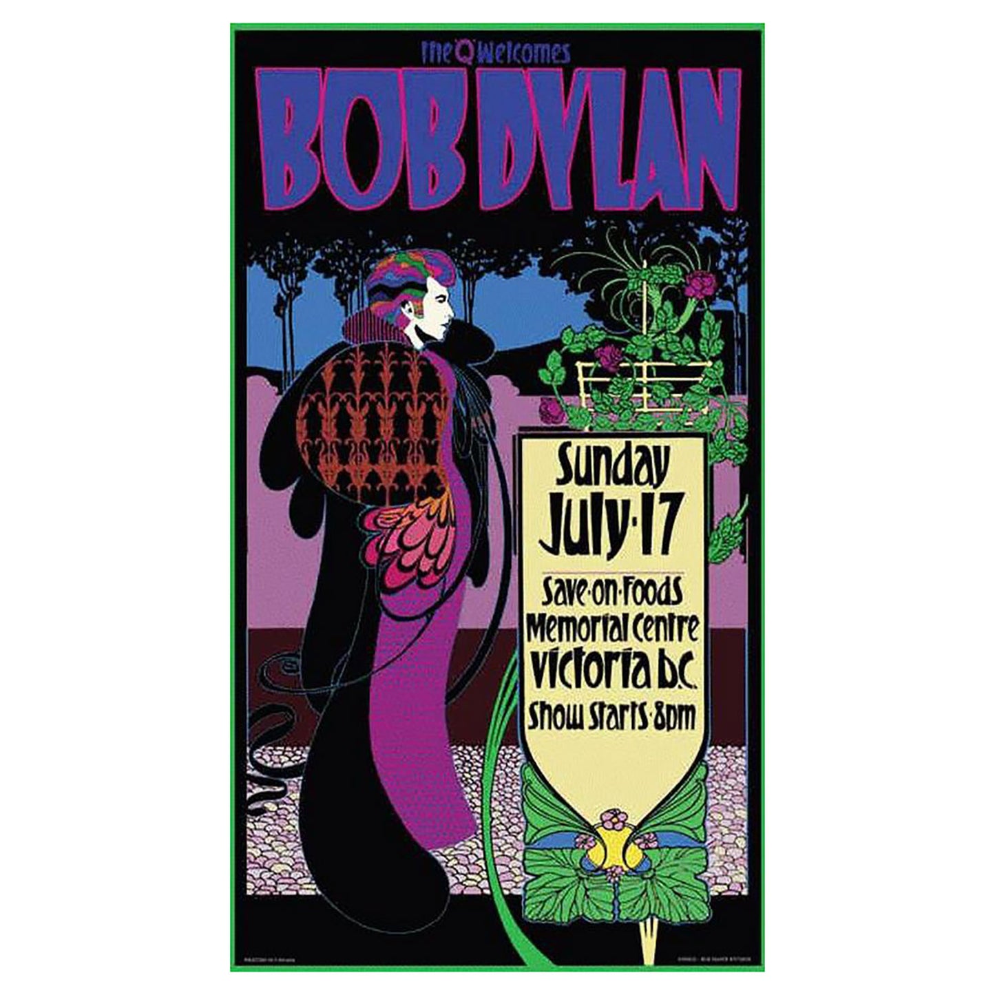Bob Dylan Victoria Concert Concert Promo Poster Front