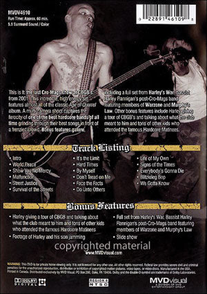 Cro-Mags DVD