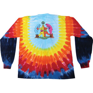 Grateful Dead Woodbears Tie Dye Long Sleeve Back