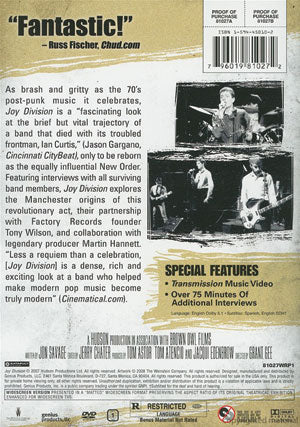 Joy Division DVD Back