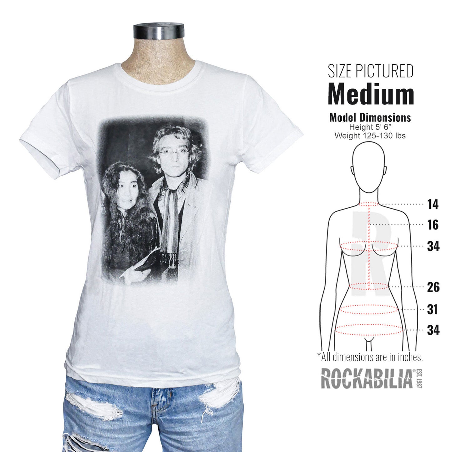 John Lennon & Yoko Tissue Junior Top