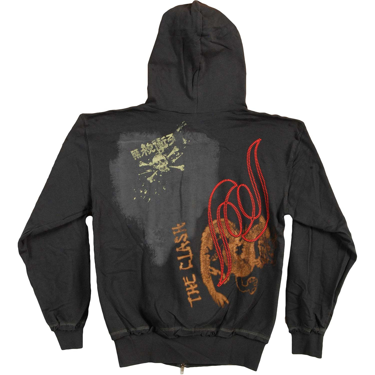 Clash Zippered Hooded Sweatshirt Back