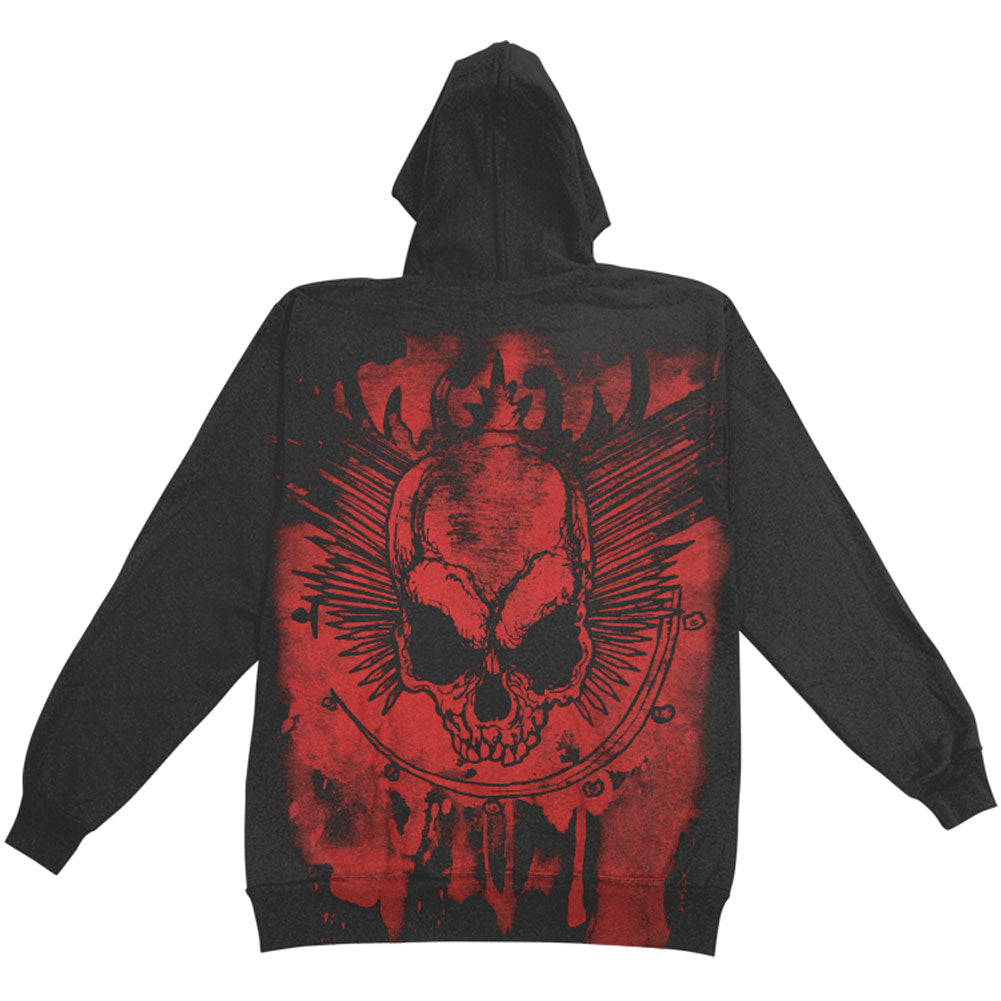 Killswitch Engage Splatter Skull AO Zippered Hooded Sweatshirt Back
