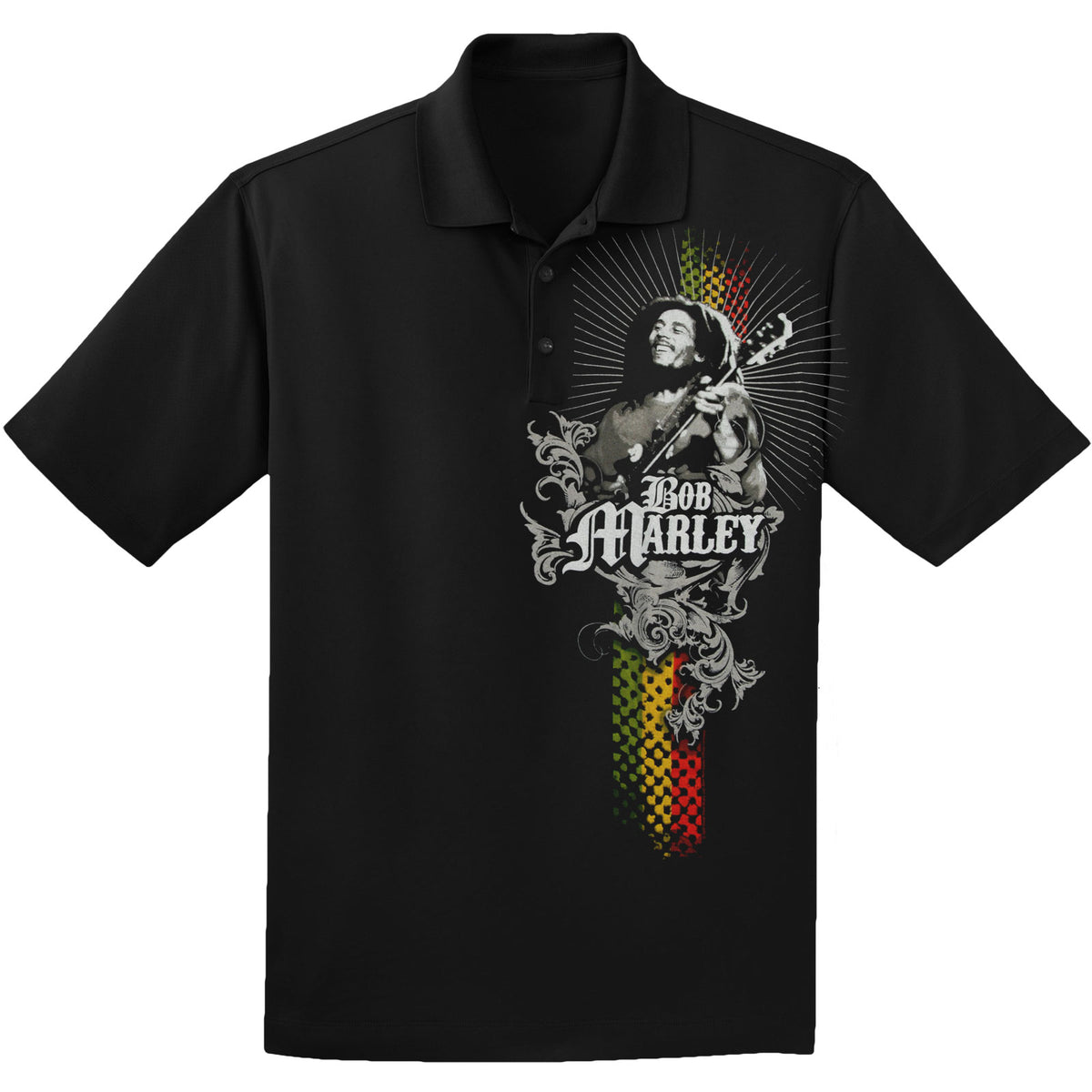 Bob Marley Rastaman Polo Polo Shirt Front