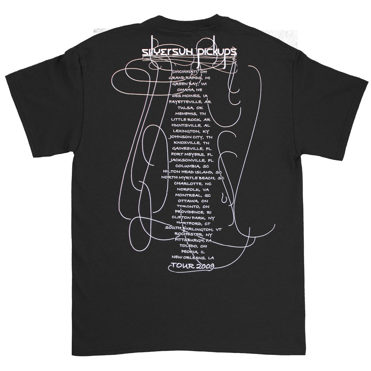 Silversun Pickups Logo Lines 2009 Tour Slim Fit T-shirt Back