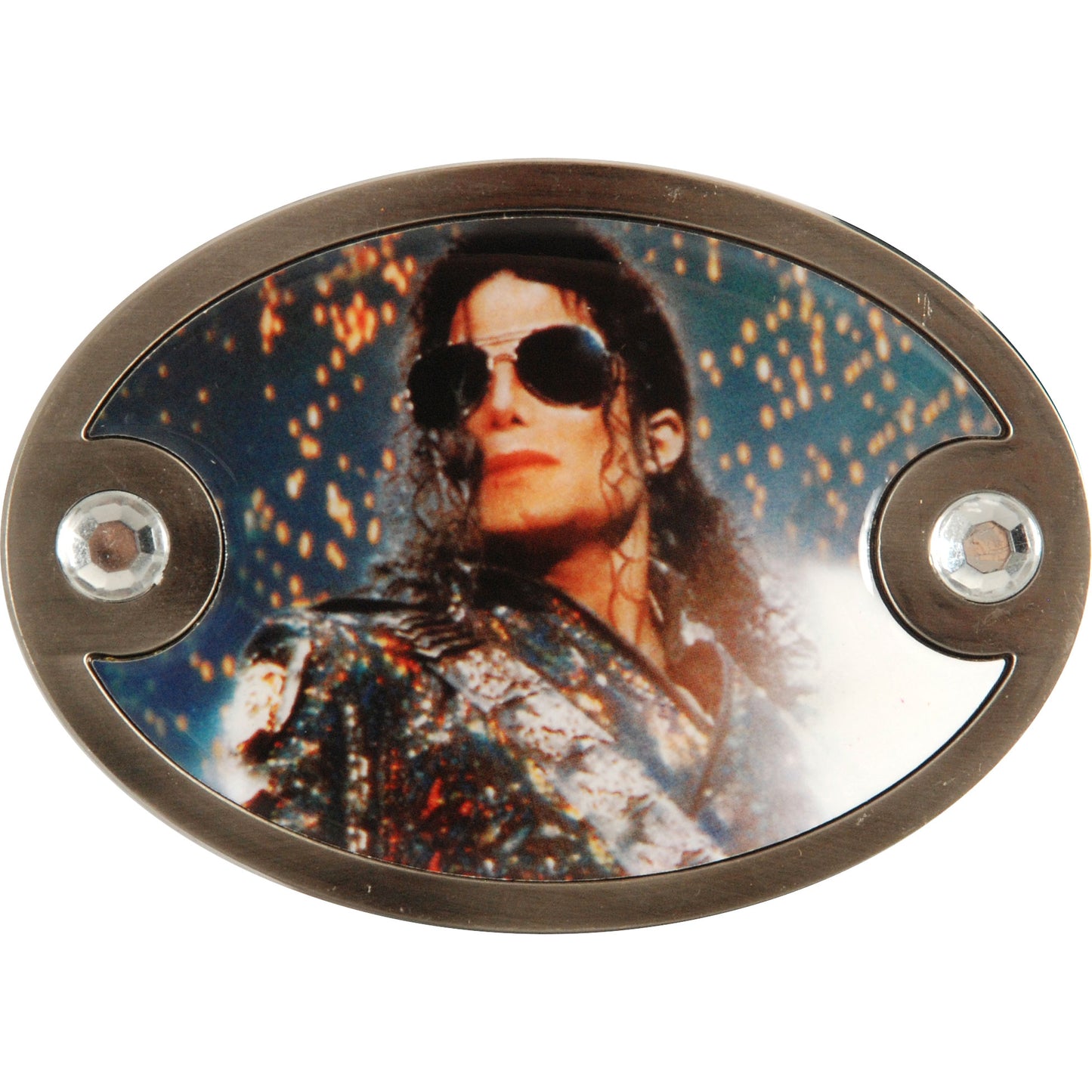 Michael Jackson Sunglasses Photo Belt Buckle Front