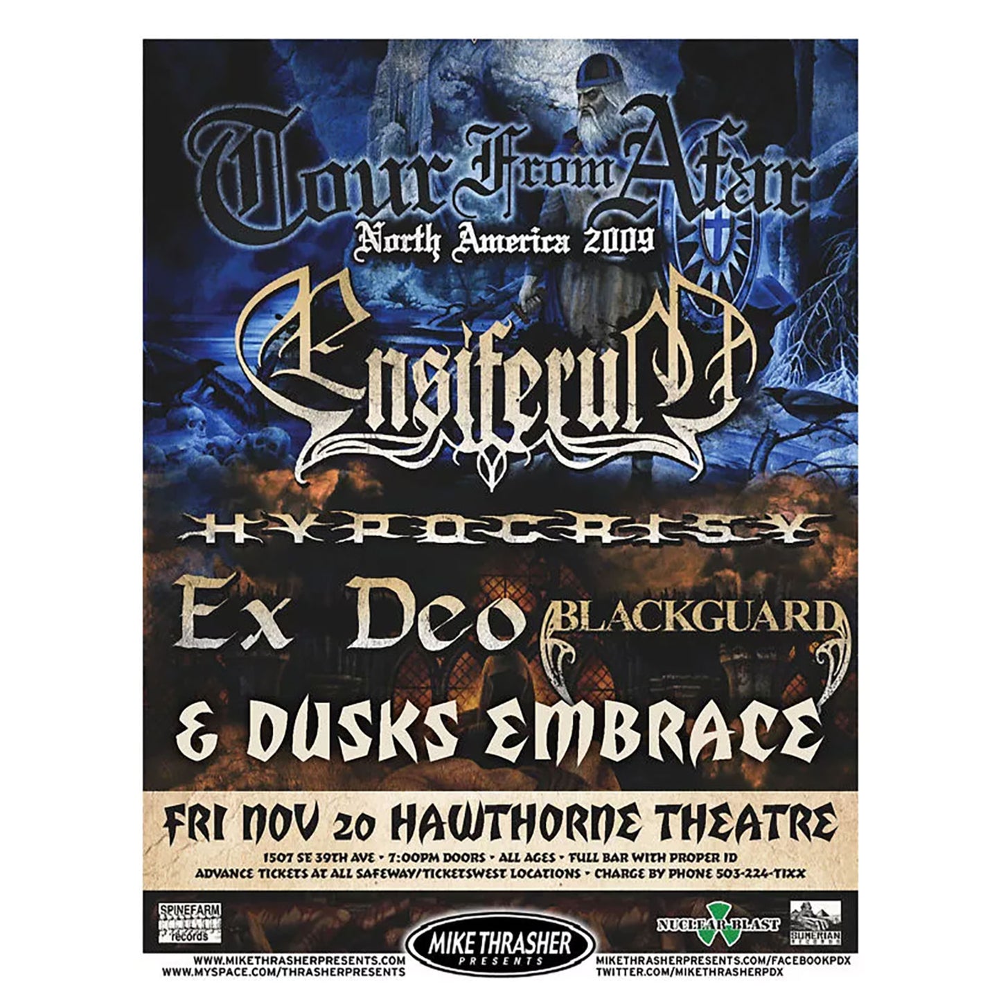 Ensiferum Concert Promo Poster Front