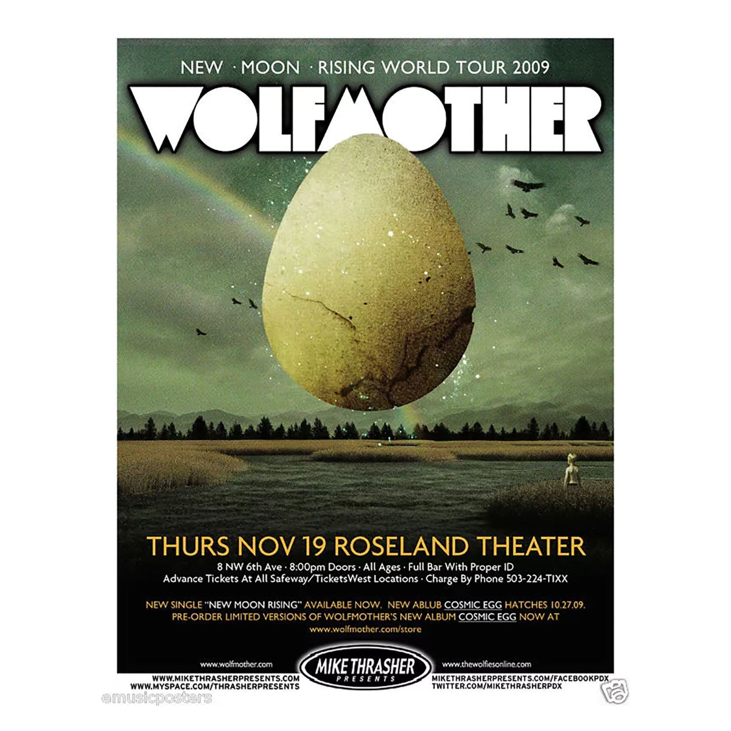 Wolfmother Concert Promo Poster Front