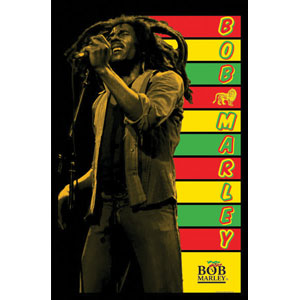 Bob Marley Stripes Blacklight Front