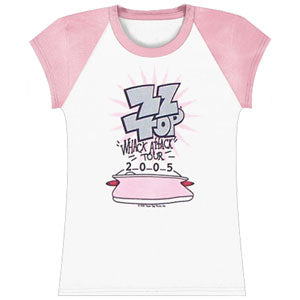 ZZ Top Whack Attack Tour 2005 Raglan Junior Top Front