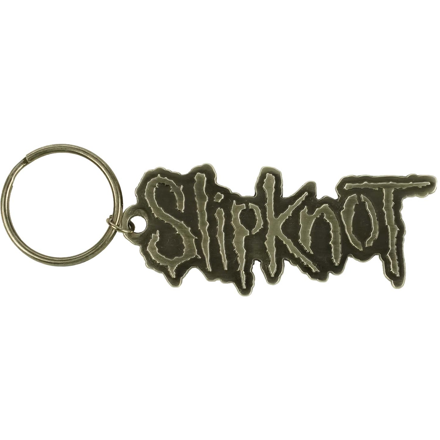 Slipknot Matte Finish Die Cut Logo Metal Key Chain Front