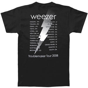 Weezer Troublemaker 2008 World Tour T-shirt Back