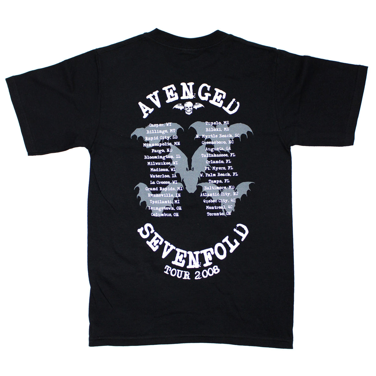 Avenged Sevenfold Characters '08 Tour T-shirt Back
