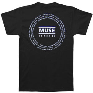 Muse Logo With Circle 09 Tour Slim Fit T-shirt Back
