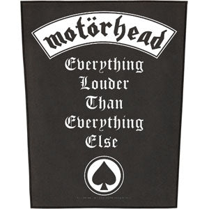 Motorhead Everything Louder Back Patch