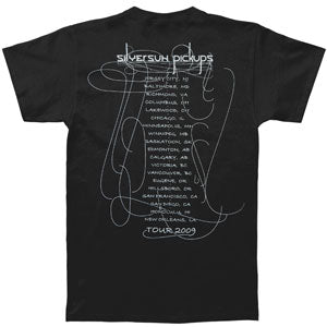 Silversun Pickups Lines 2009 Tour Slim Fit T-shirt Back