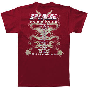 Pink Pink Funhouse 2009 Tour (Red) T-shirt