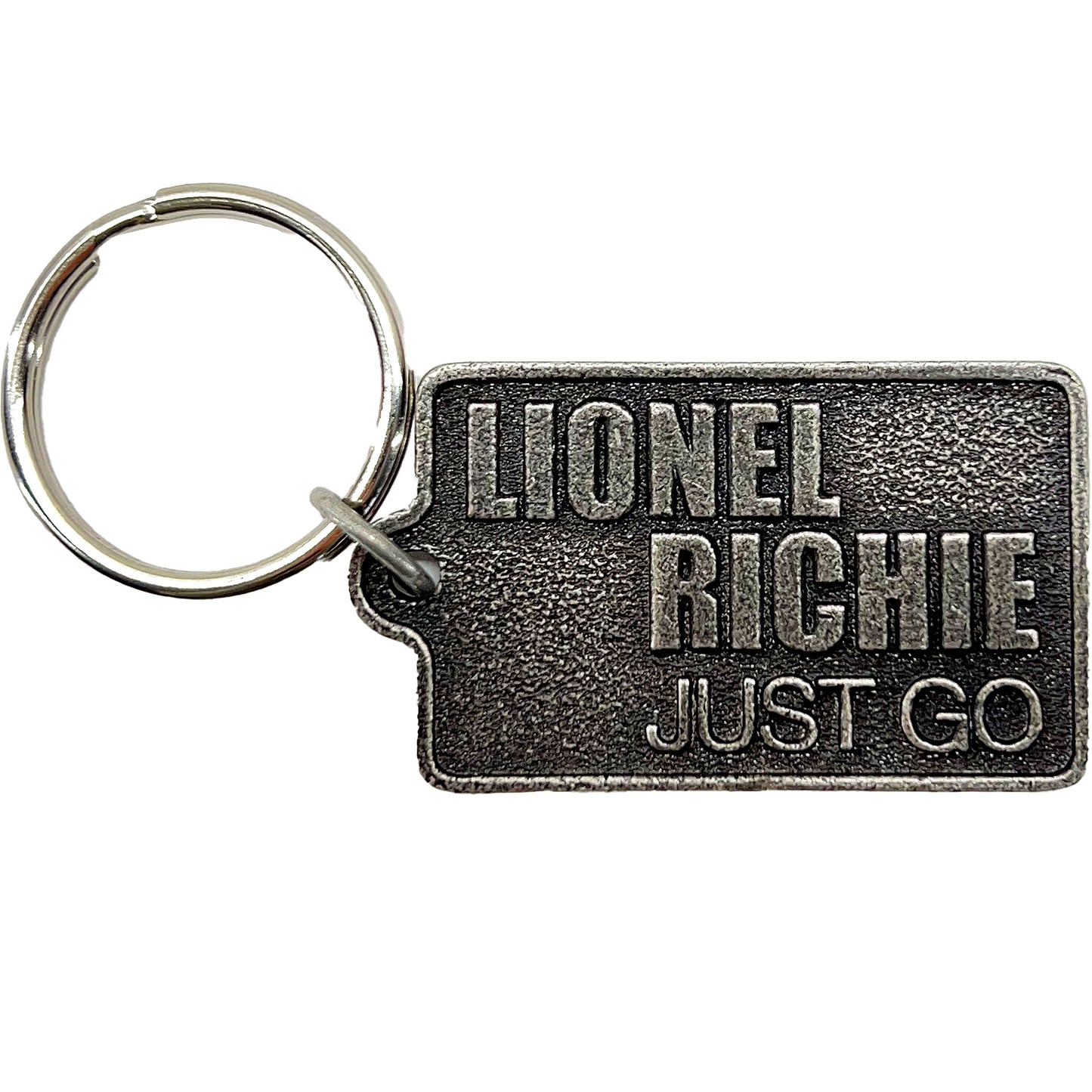 Lionel Richie Just Go Metal Key Chain Front