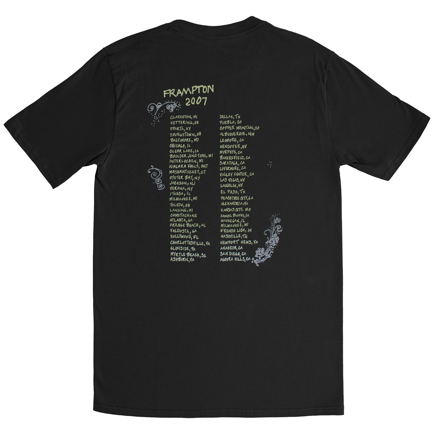 Peter Frampton 2006 North America Tour T-shirt Back