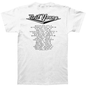 Neil Young Silhouette Super Soft White Tee Slim Fit T-shirt Back