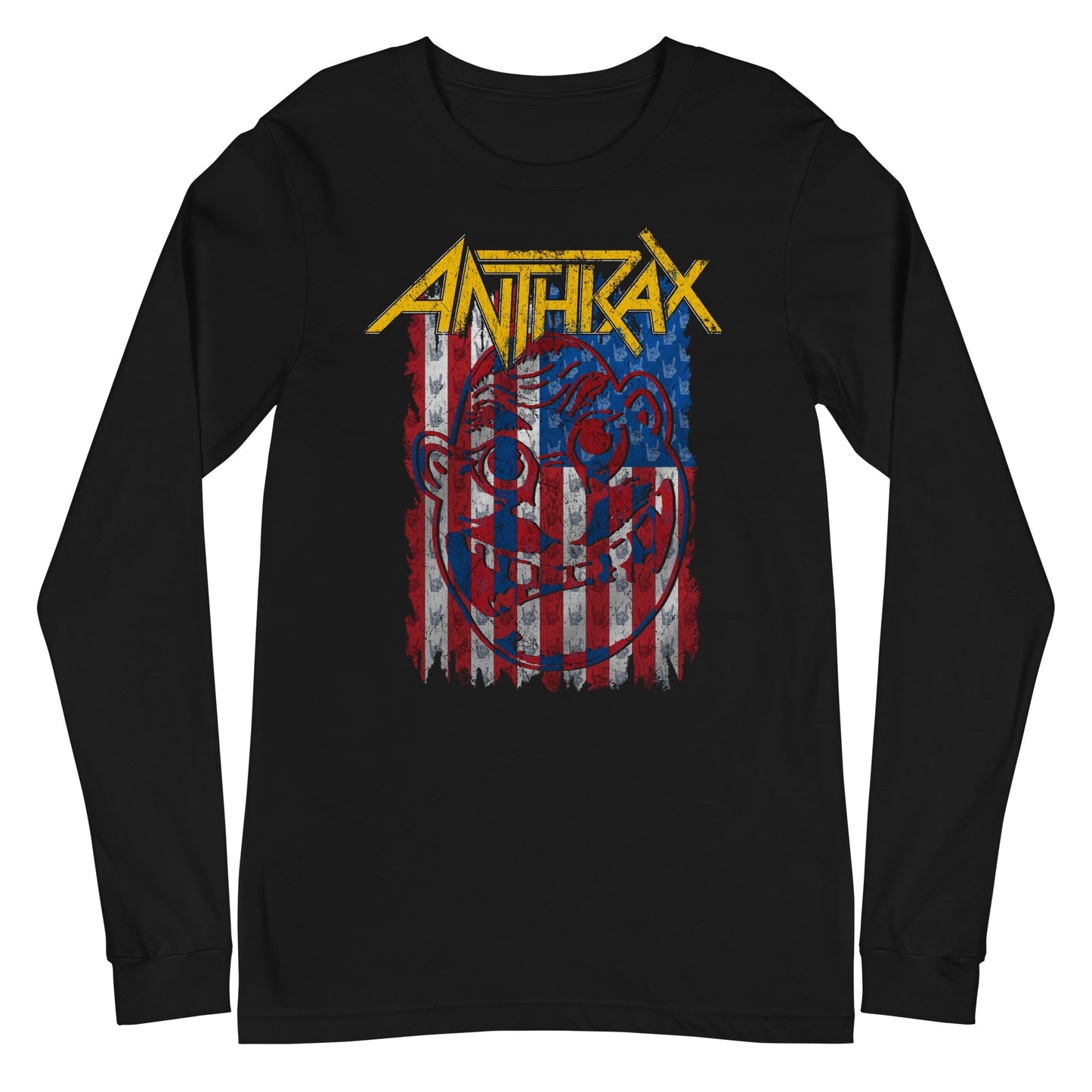 Anthrax Anthrax - American Flag Long Sleeve T-Shirt