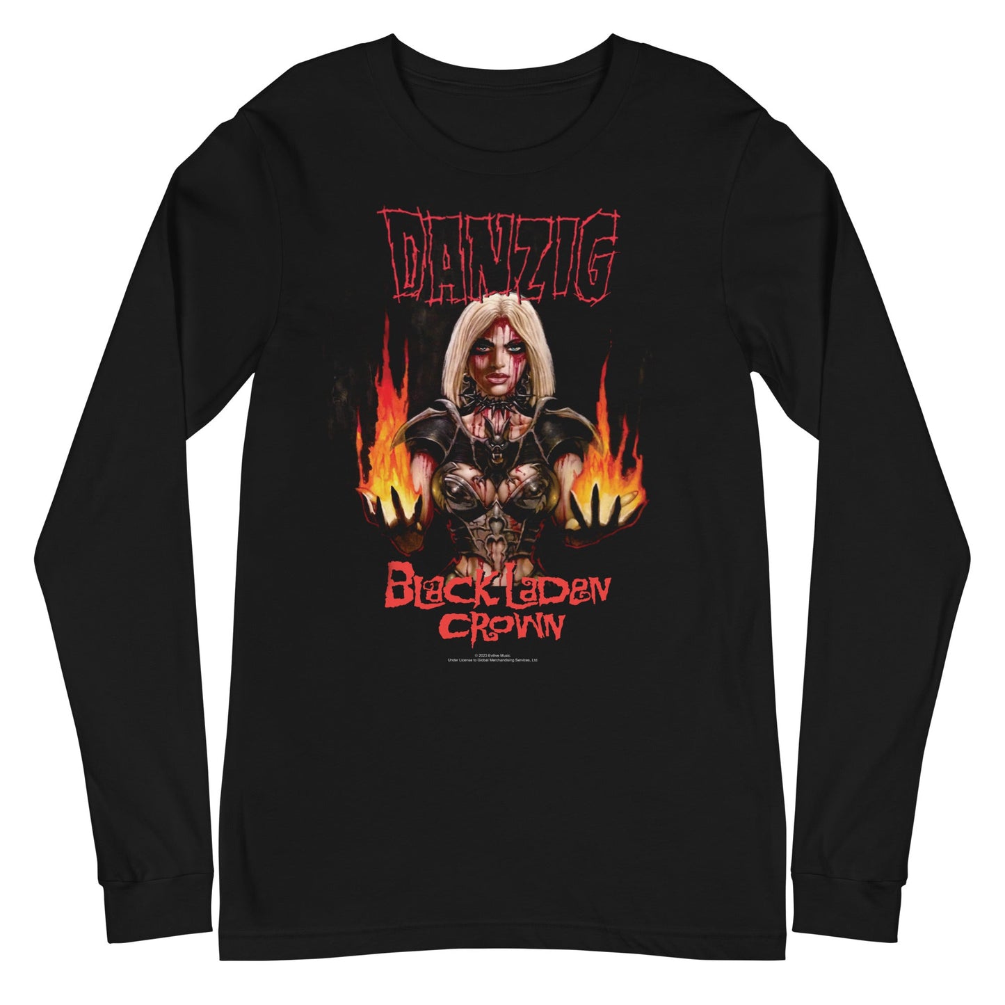 Danzig Danzig - Black Laden Crown Long Sleeve T-Shirt