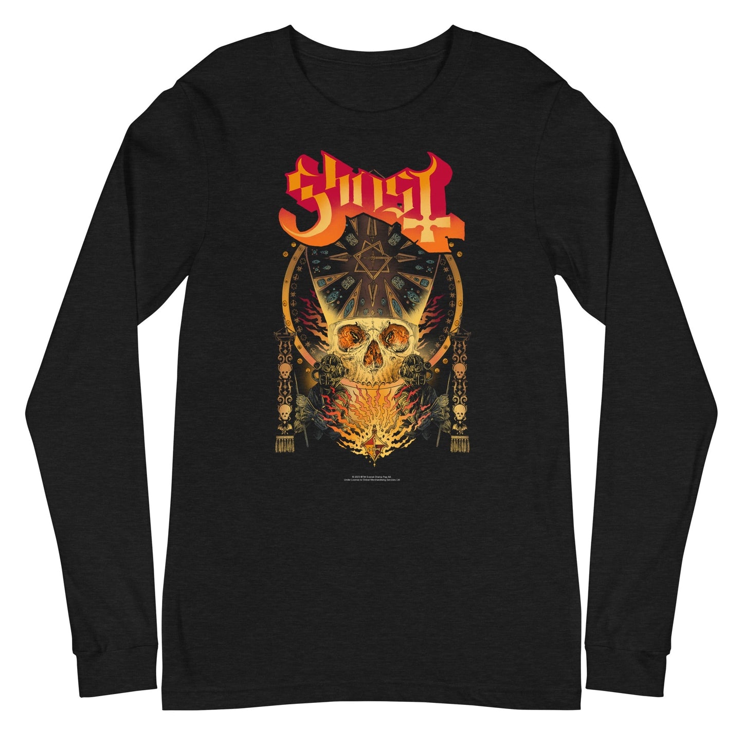 Ghost Ghost - Flaming Logo Long Sleeve T-Shirt