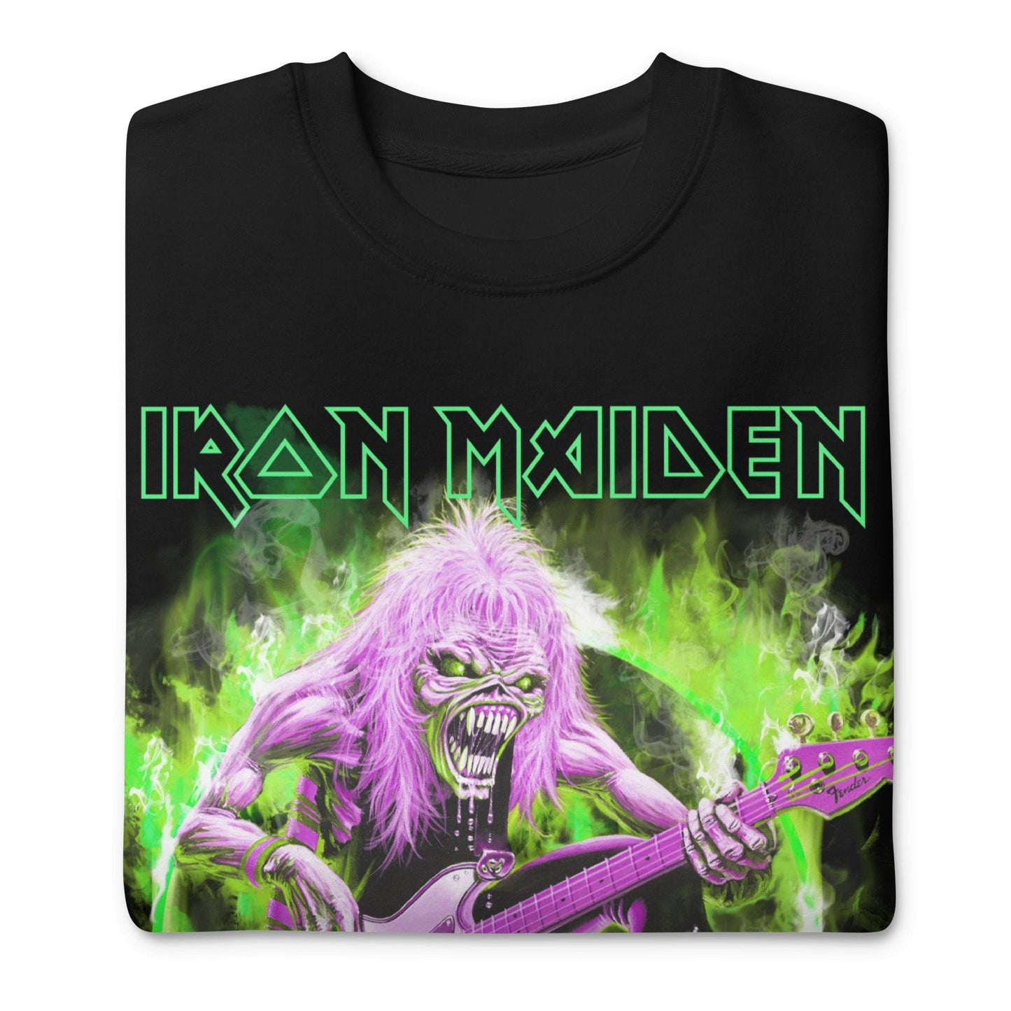 Iron Maiden Iron Maiden - Green Guitar Jumbo Print Sweatshirt