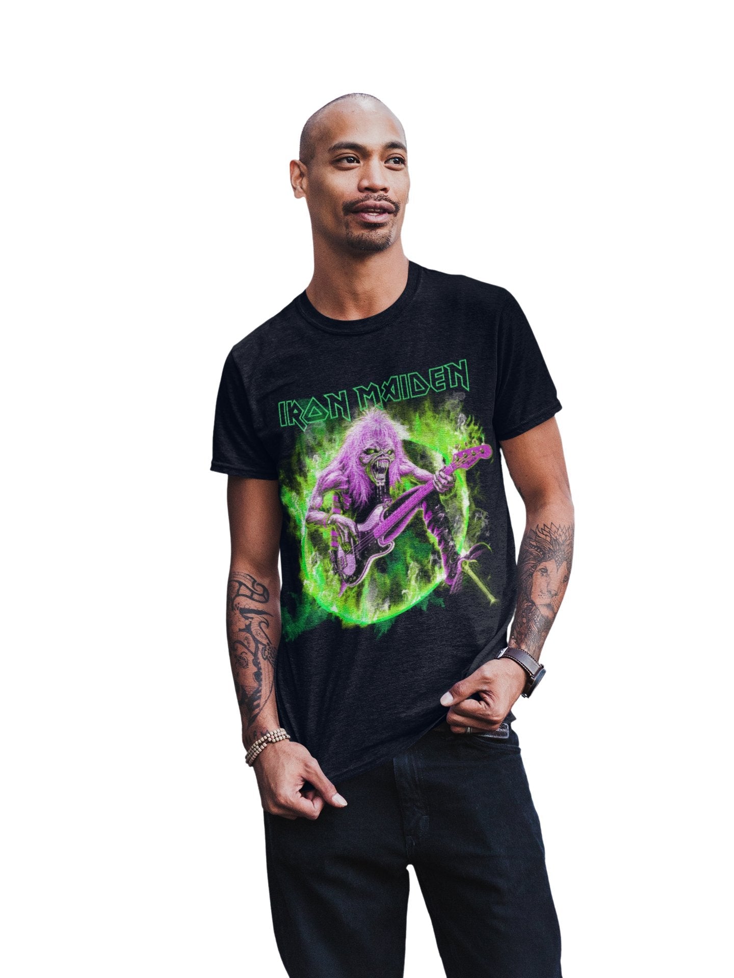 Iron Maiden Iron Maiden - Green Guitar T-Shirt