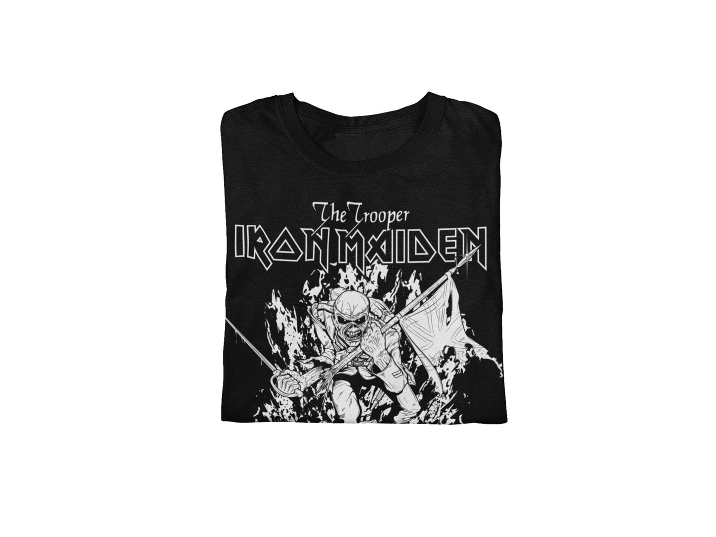 Iron Maiden Iron Maiden - Trooper Black and White Jumbo Print T-Shirt