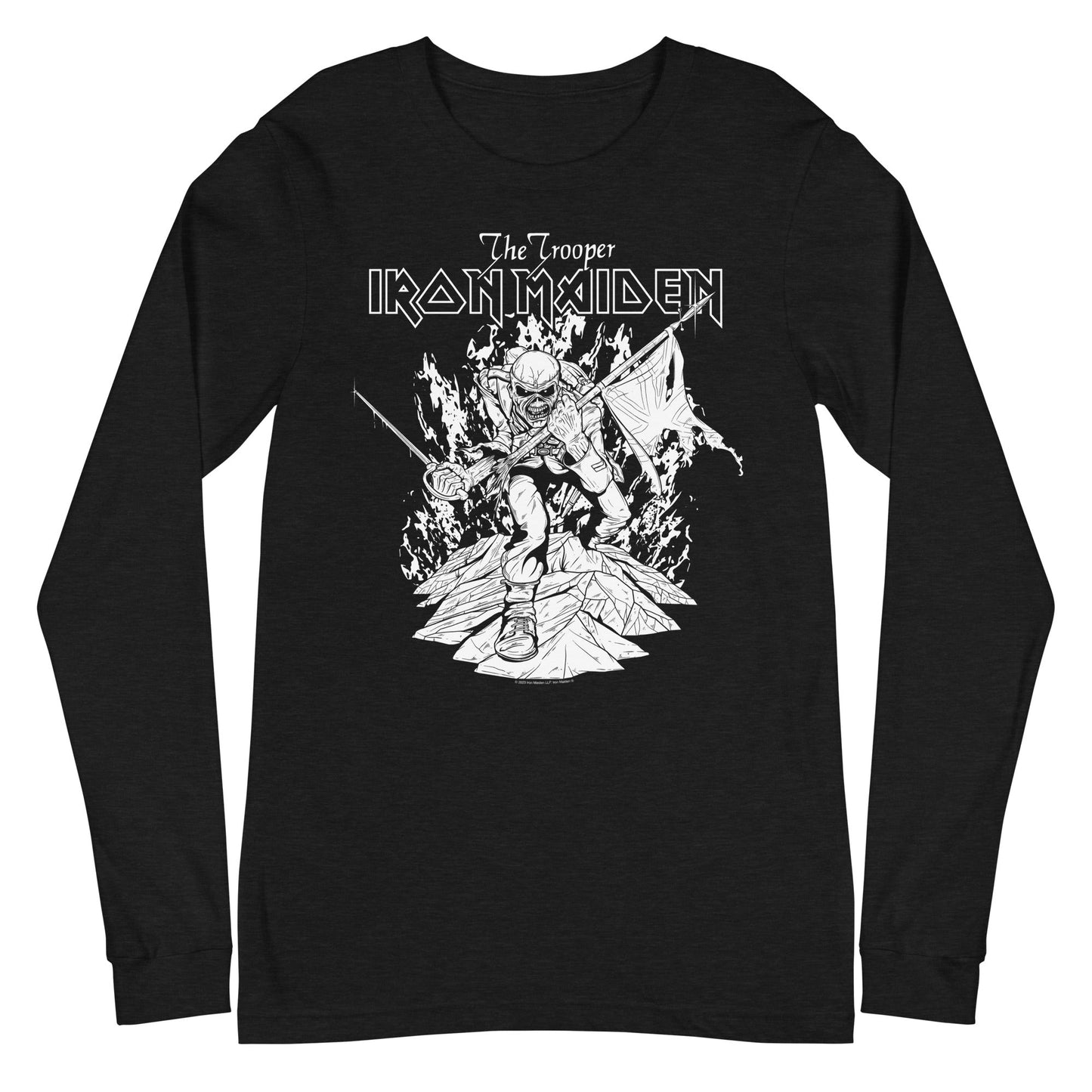 Iron Maiden Iron Maiden - Trooper Black and White Long Sleeve T-Shirt