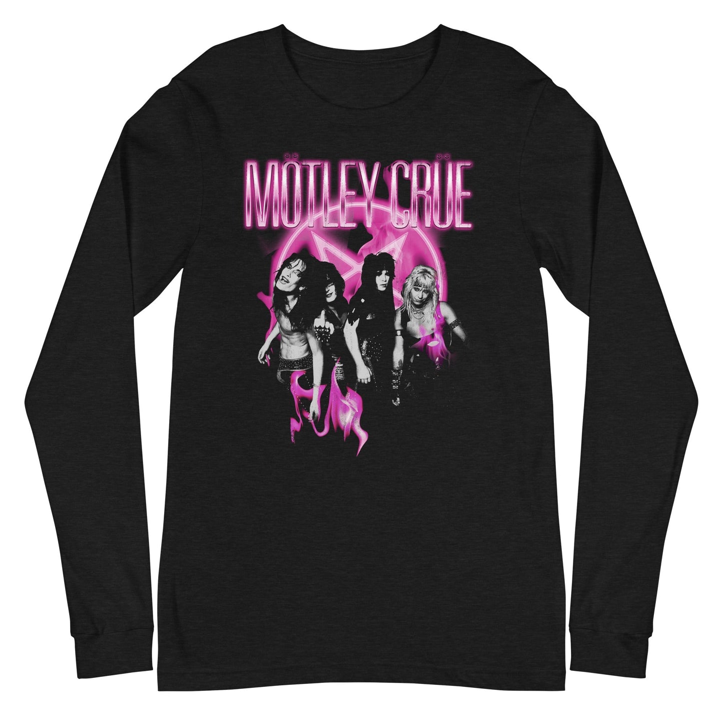 Motley Crue Motley Crue - Neon Pink Long Sleeve T-Shirt