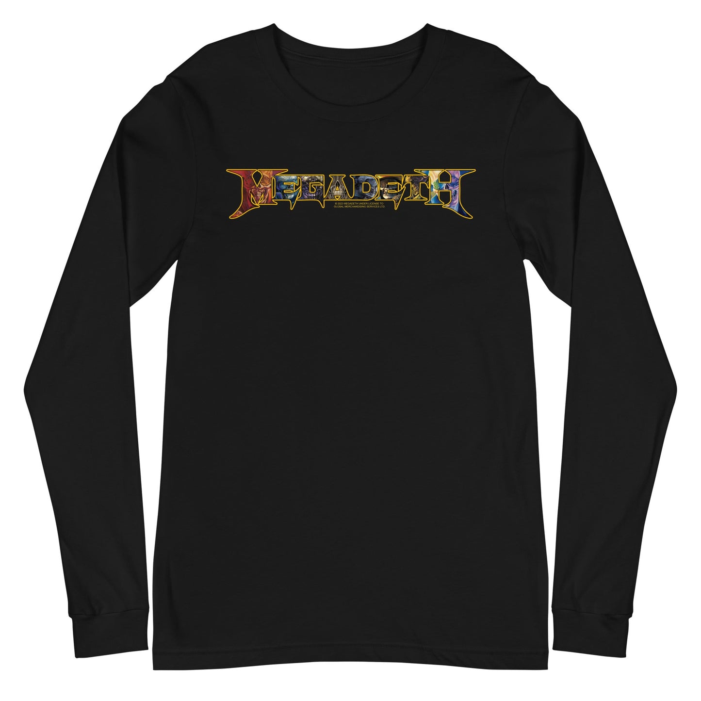 Megadeth Megadeth - Vic Lettered Logo Long Sleeve T-Shirt