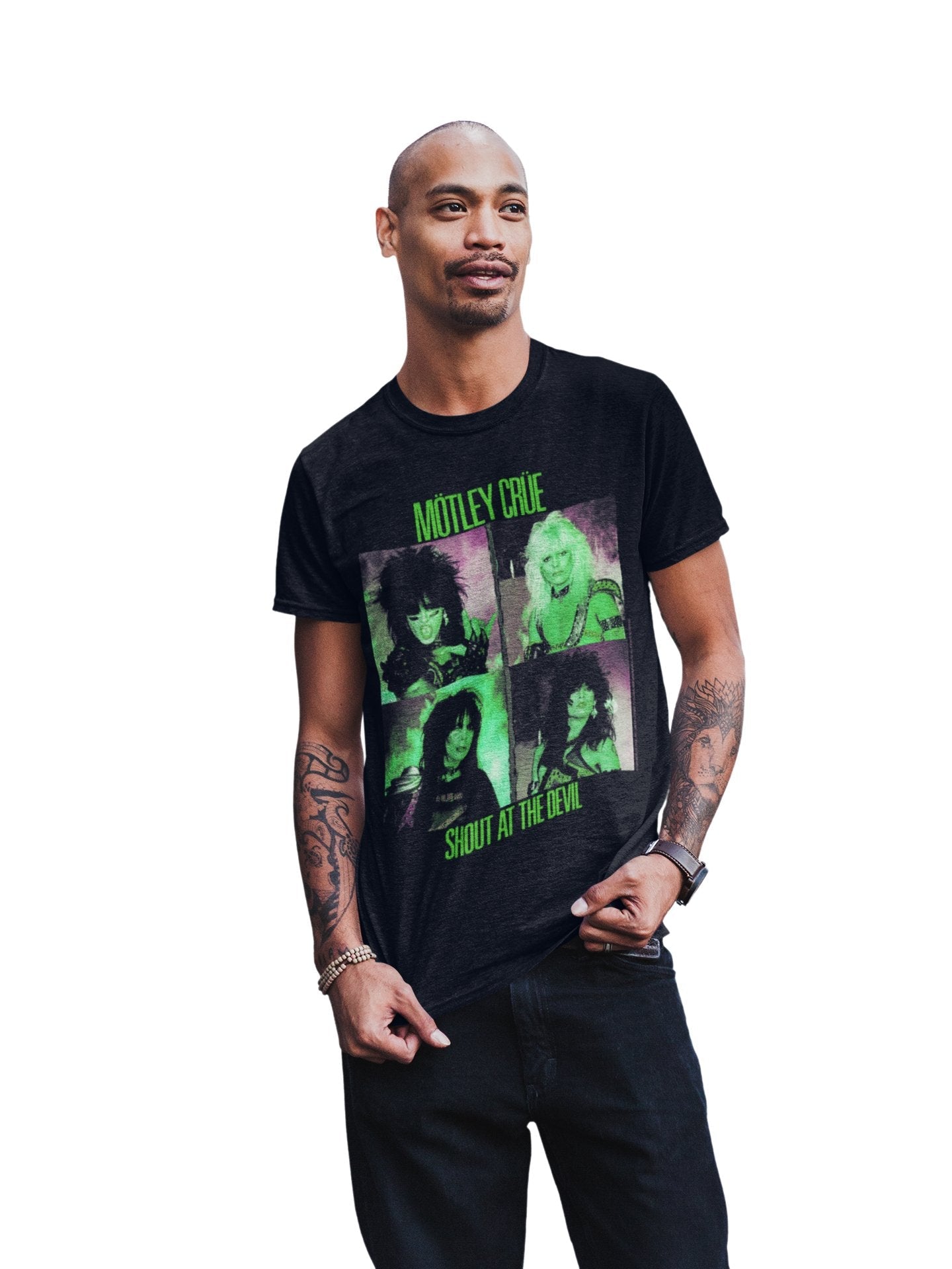 Motley Crue Motley Crue - Green Shout T-Shirt