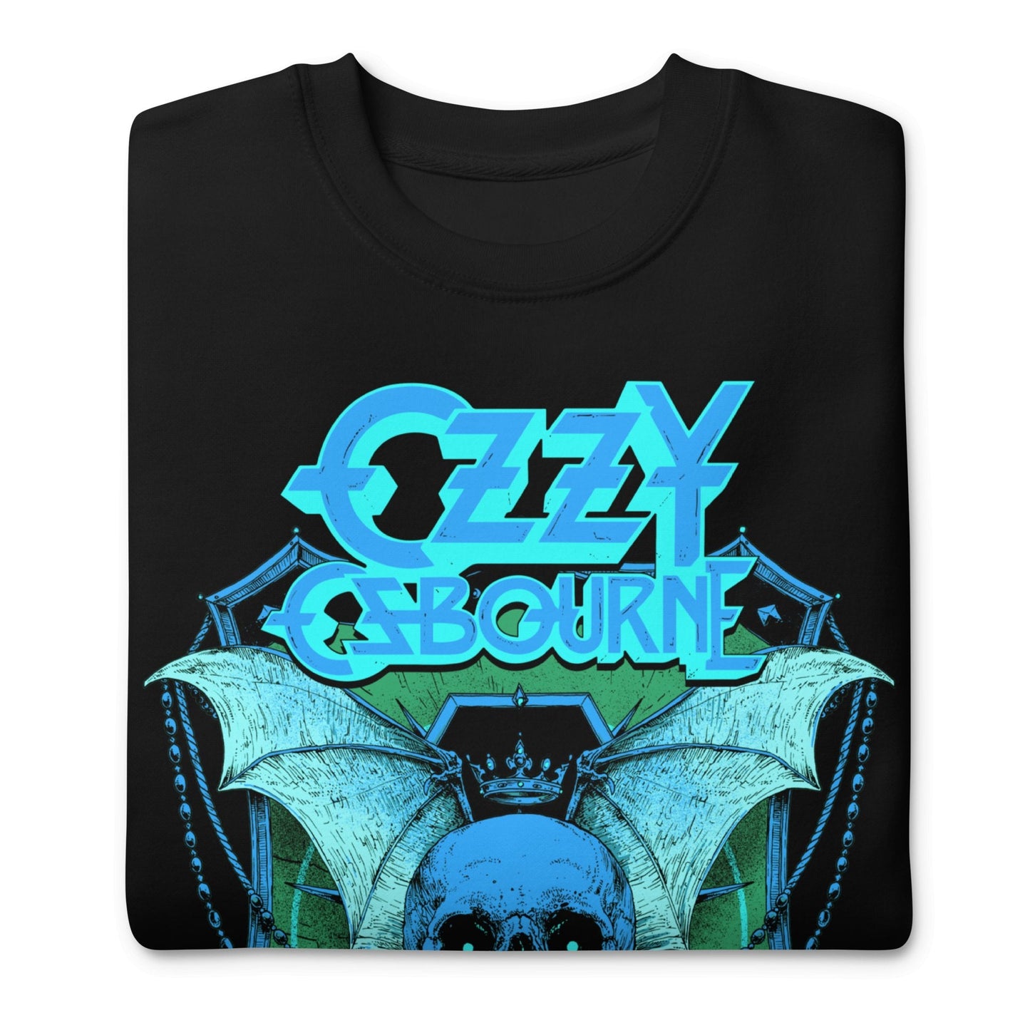Ozzy Osbourne Ozzy Osbourne - Neon Blue Bat Jumbo Print Sweatshirt