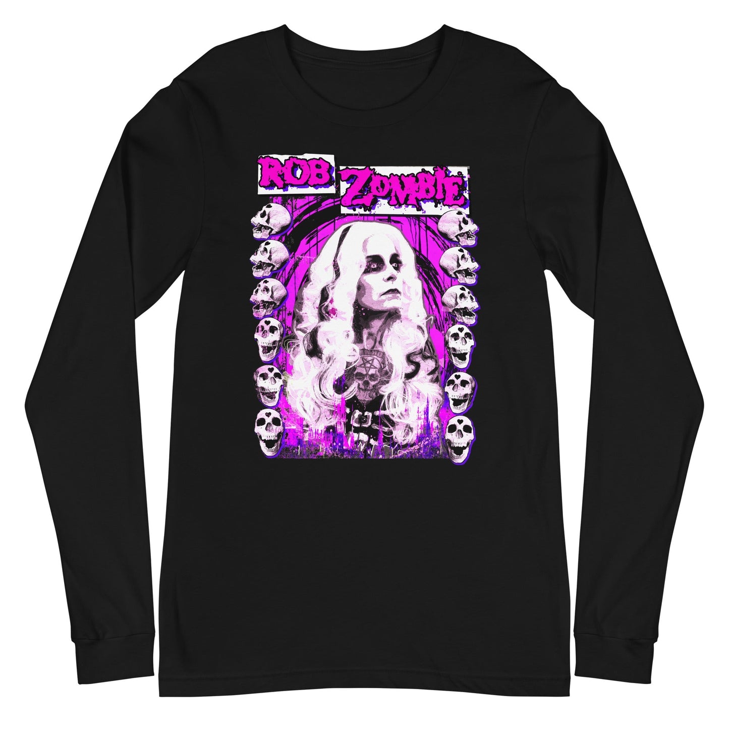 Rob Zombie Rob Zombie - Rob Skulls Long Sleeve T-Shirt